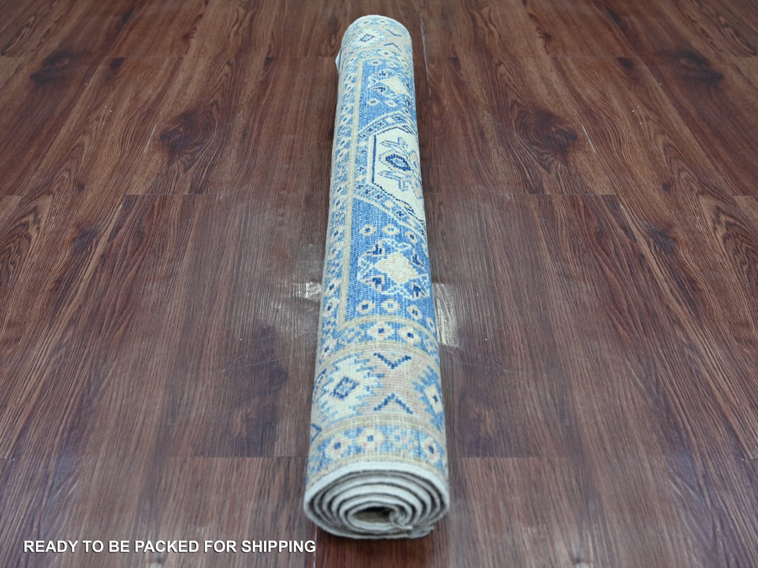 3'0" x 4'9" New Hand Knotted Ivory Wool Rectangle Oriental Rug - MOA10221808