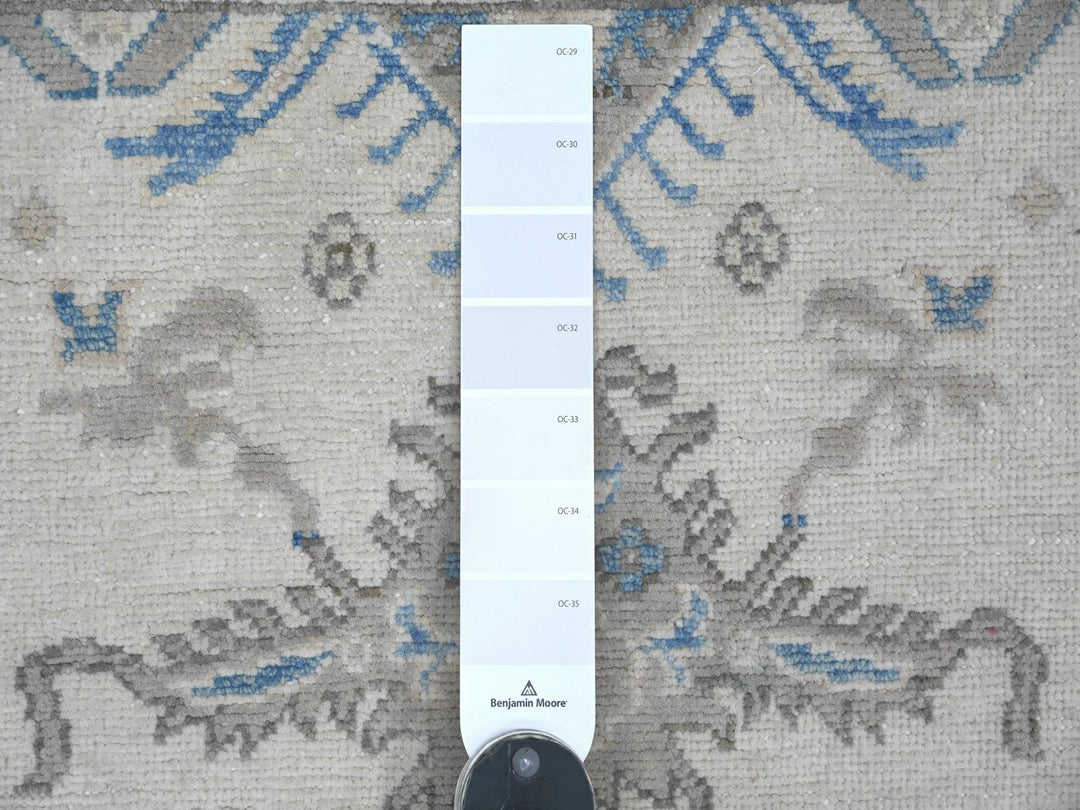 2'10" x 4'8" New Hand Knotted Ivory Wool Rectangle Oriental Rug - MOA10221809