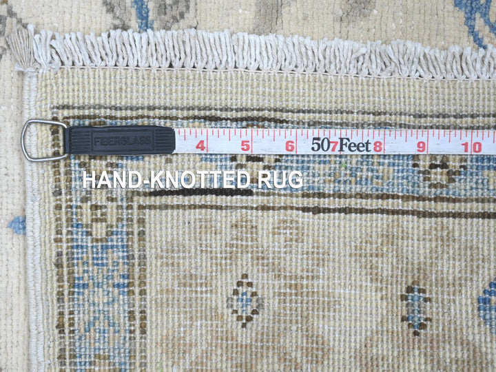 2'10" x 4'8" New Hand Knotted Ivory Wool Rectangle Oriental Rug - MOA10221809