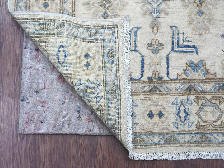 2'10" x 4'8" New Hand Knotted Ivory Wool Rectangle Oriental Rug - MOA10221811