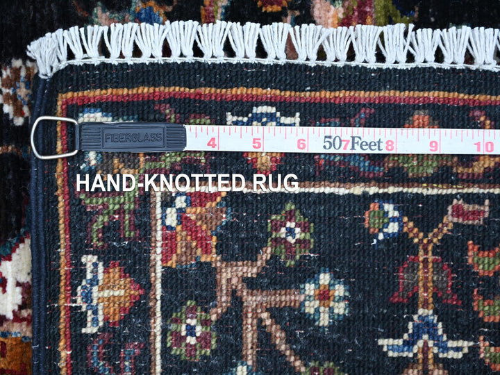 3'3" x 4'11" New Hand Knotted Black Wool Rectangle Oriental Rug - MOA10221815