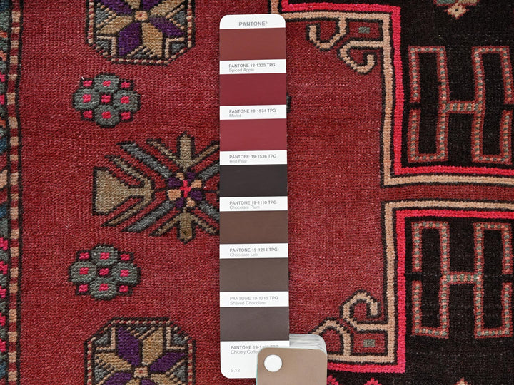 3'0" x 9'9" Vintage Hand Knotted Red Wool Runner Oriental Rug - MOA1022181