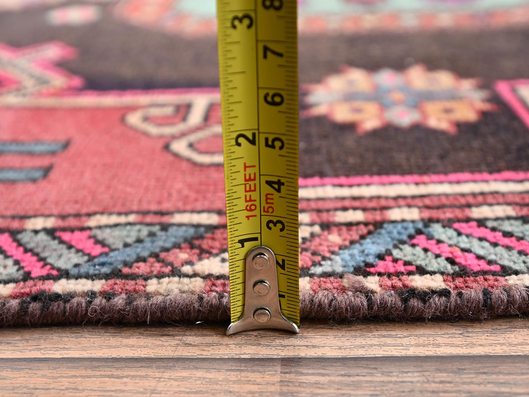 3'0" x 9'9" Vintage Hand Knotted Red Wool Runner Oriental Rug - MOA1022181