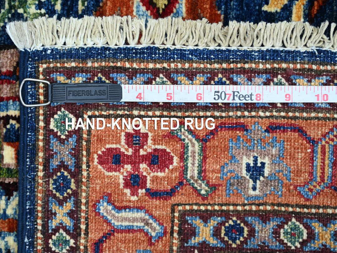 2'9" x 4'1" New Hand Knotted Blue Wool Rectangle Oriental Rug - MOA10221822