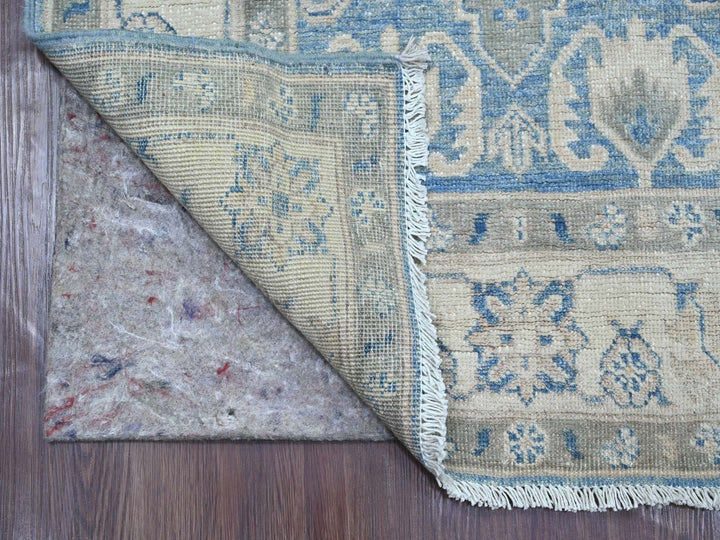 2'11" x 12'7" New Hand Knotted Blue Wool Runner Oriental Rug - MOA10221827