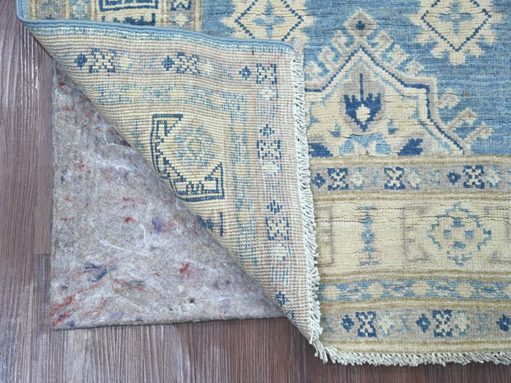 2'9" x 5'5" New Hand Knotted Blue Wool Runner Oriental Rug - MOA10221828