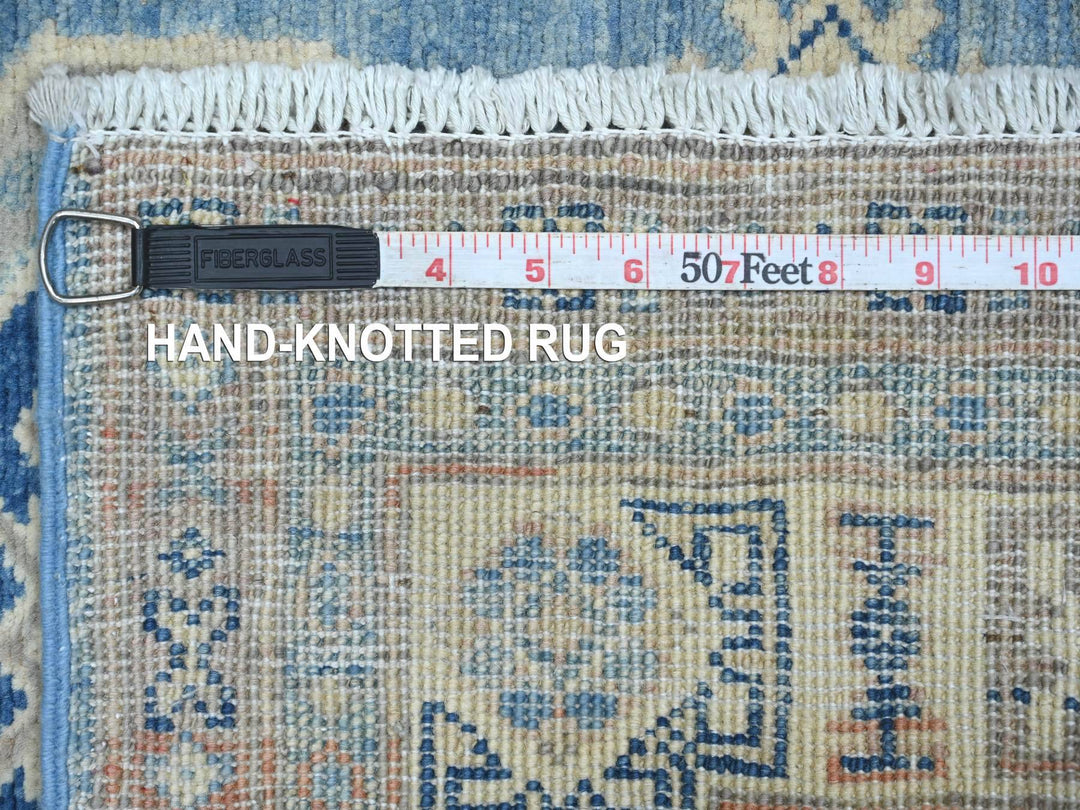 2'9" x 5'5" New Hand Knotted Blue Wool Runner Oriental Rug - MOA10221828