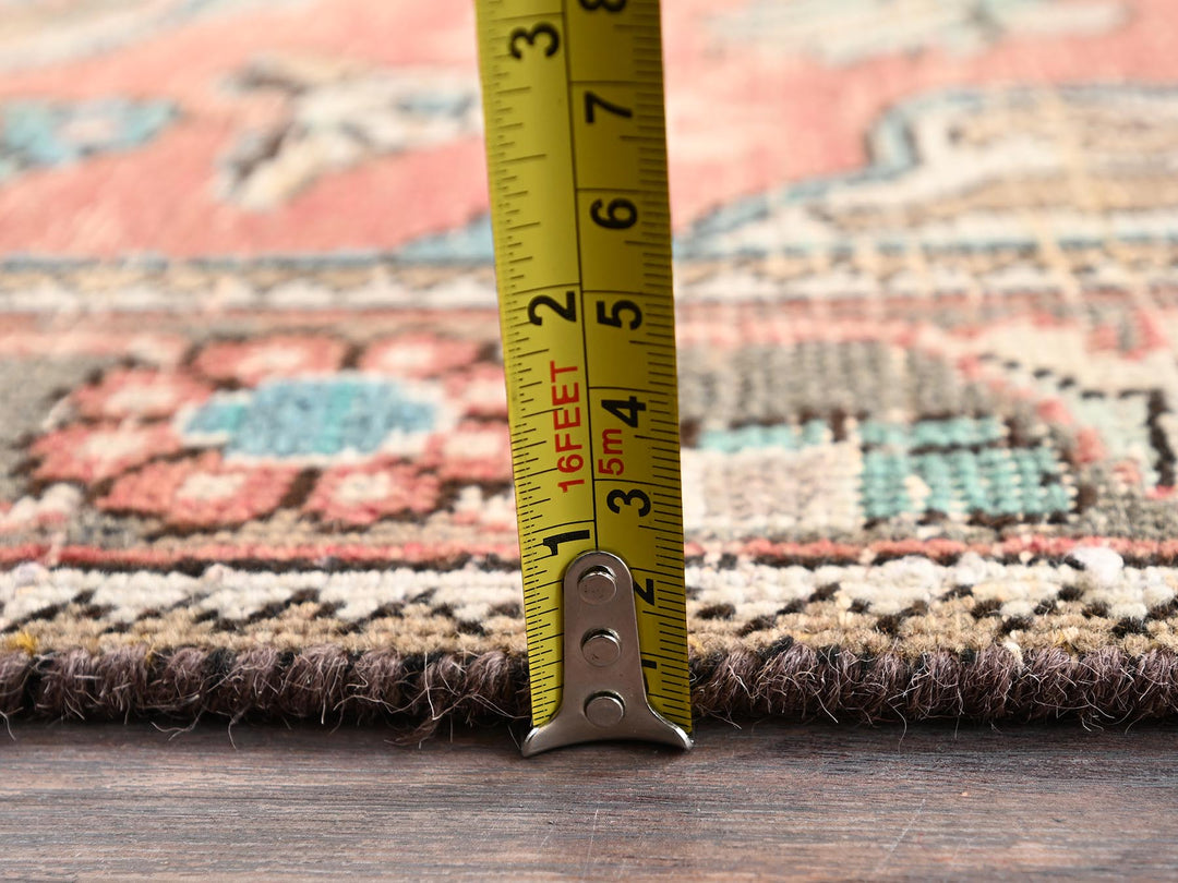 2'8" x 10'6" Vintage Hand Knotted Orange Wool Runner Oriental Rug - MOA1022182