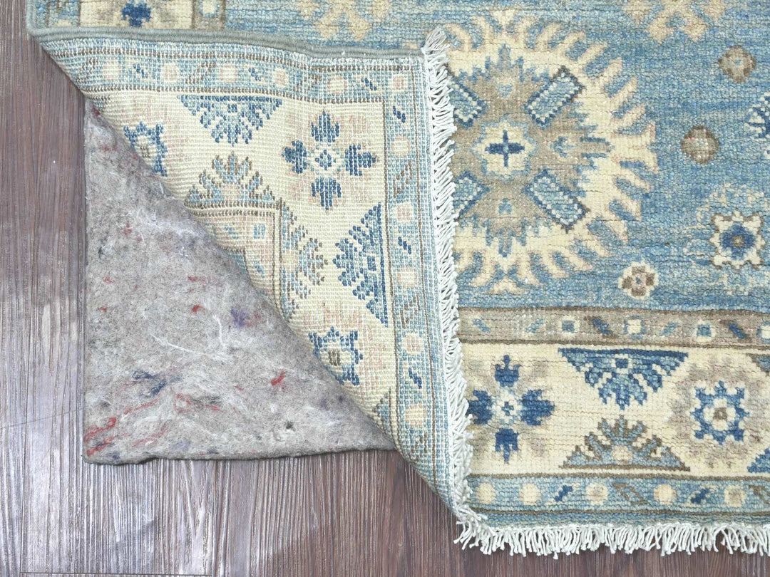 2'7" x 6'4" New Hand Knotted Blue Wool Runner Oriental Rug - MOA10221831