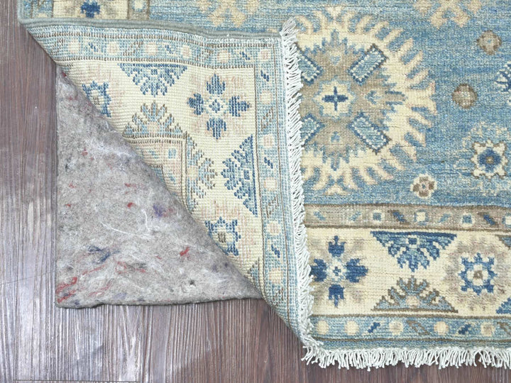 2'7" x 6'4" New Hand Knotted Blue Wool Runner Oriental Rug - MOA10221831