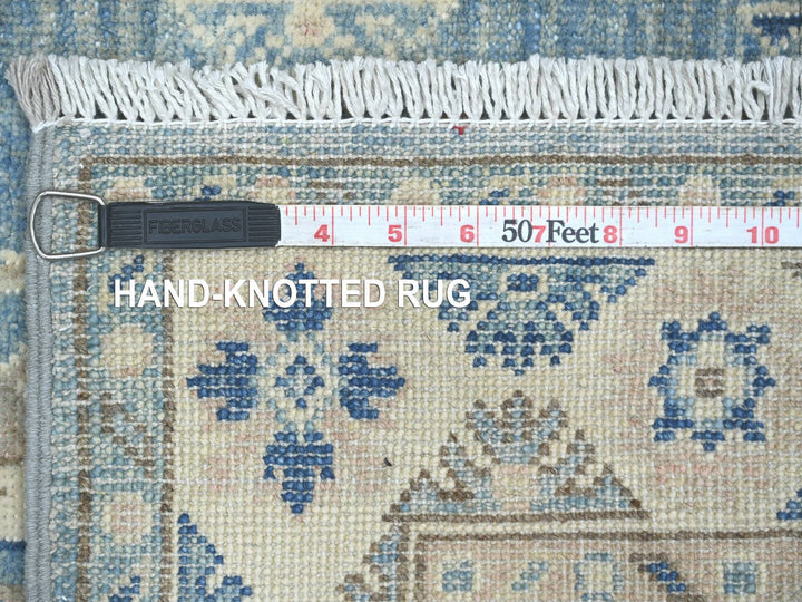 2'7" x 6'4" New Hand Knotted Blue Wool Runner Oriental Rug - MOA10221831
