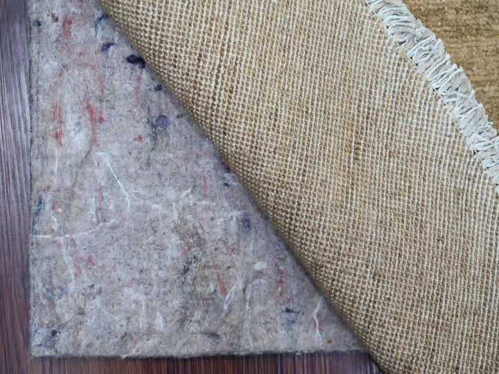 9'8" x 9'9" New Hand Knotted Brown Wool Round Oriental Rug - MOA10221835