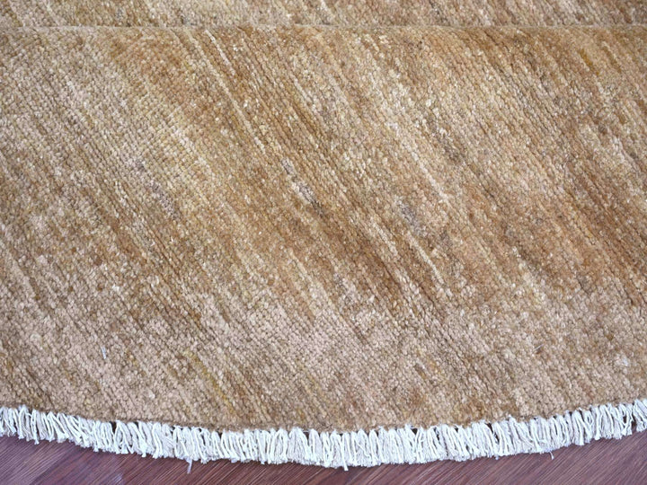 9'8" x 9'9" New Hand Knotted Brown Wool Round Oriental Rug - MOA10221835