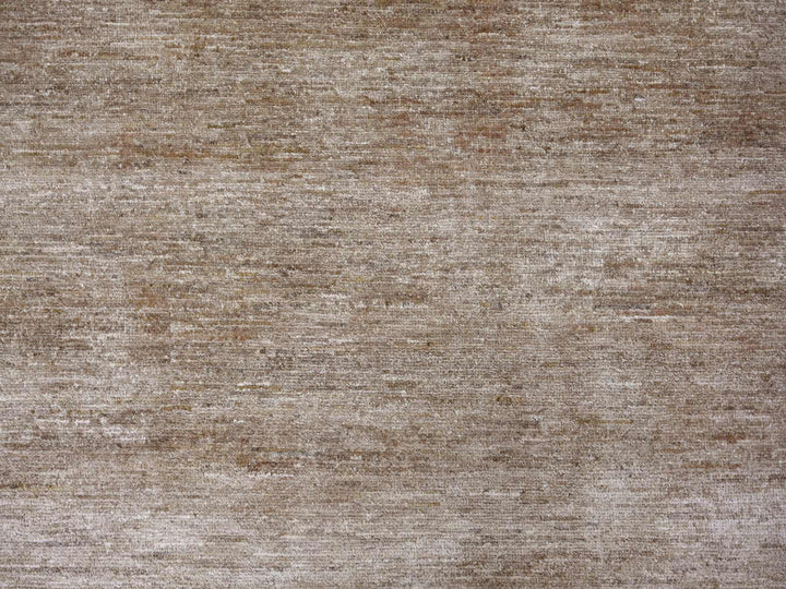 9'8" x 9'9" New Hand Knotted Brown Wool Round Oriental Rug - MOA10221835