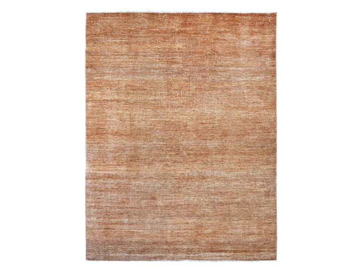8'11" x 11'7" New Hand Knotted Brown Wool Rectangle Oriental Rug - MOA10221836