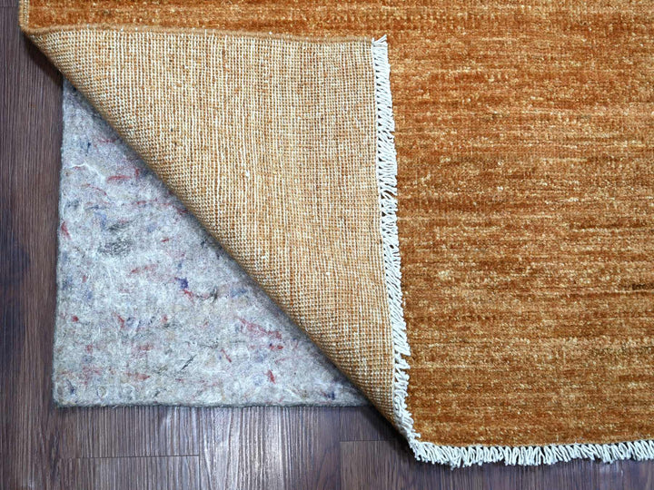 8'11" x 11'7" New Hand Knotted Brown Wool Rectangle Oriental Rug - MOA10221836