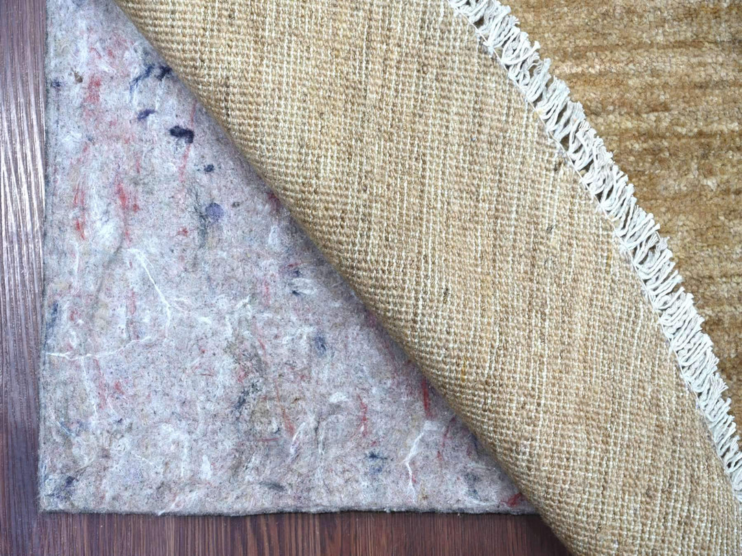 5'10" x 5'10" New Hand Knotted Brown Wool Round Oriental Rug - MOA10221837