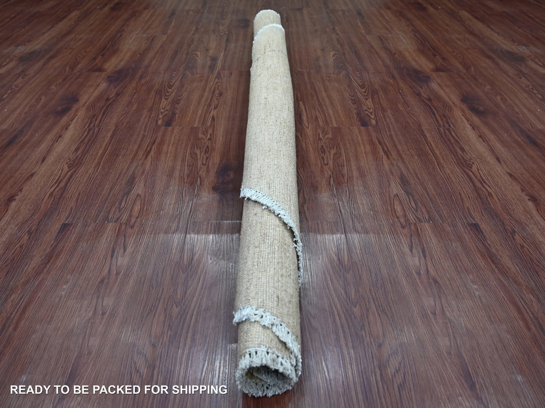 5'10" x 5'10" New Hand Knotted Brown Wool Round Oriental Rug - MOA10221837