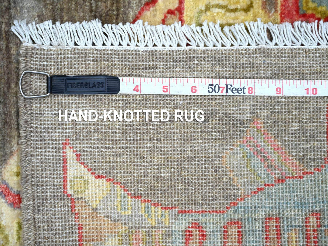 2'6" x 7'10" New Hand Knotted Brown Wool Runner Oriental Rug - MOA10221838