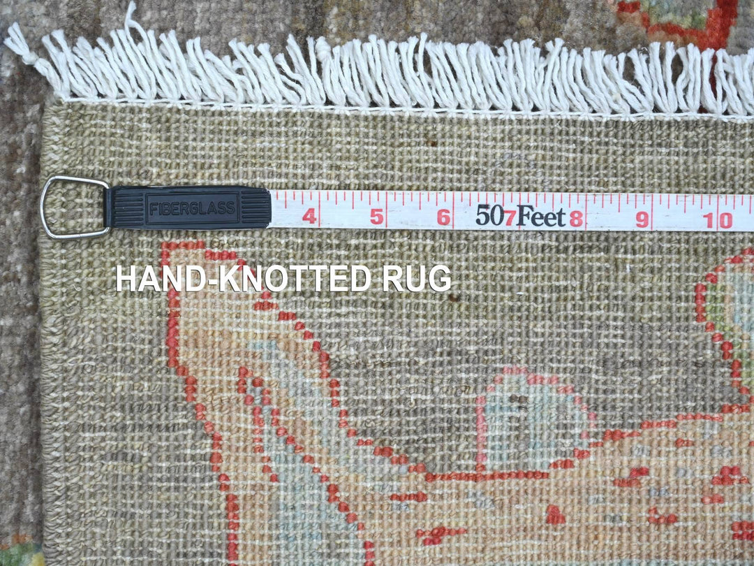 2'10" x 4'9" New Hand Knotted Brown Wool Rectangle Oriental Rug - MOA10221839