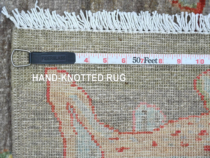 2'10" x 4'9" New Hand Knotted Brown Wool Rectangle Oriental Rug - MOA10221839