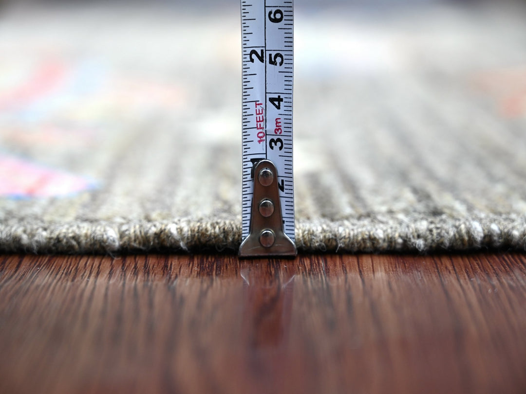 2'7" x 5'10" New Hand Knotted Brown Wool Runner Oriental Rug - MOA10221843