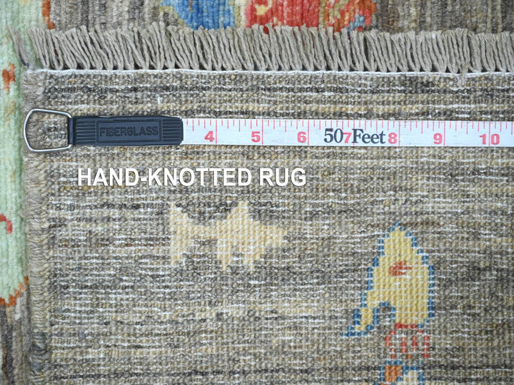 2'7" x 5'10" New Hand Knotted Brown Wool Runner Oriental Rug - MOA10221843