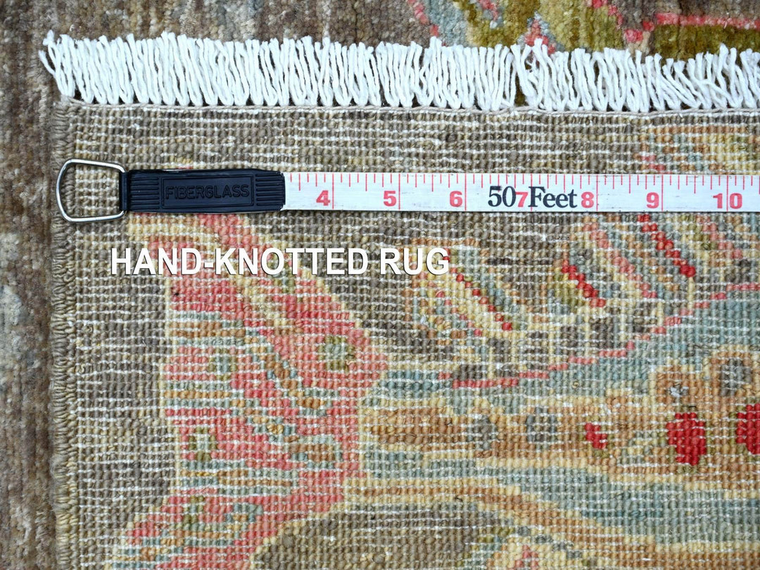 2'0" x 2'9" New Hand Knotted Brown Wool Rectangle Oriental Rug - MOA10221845