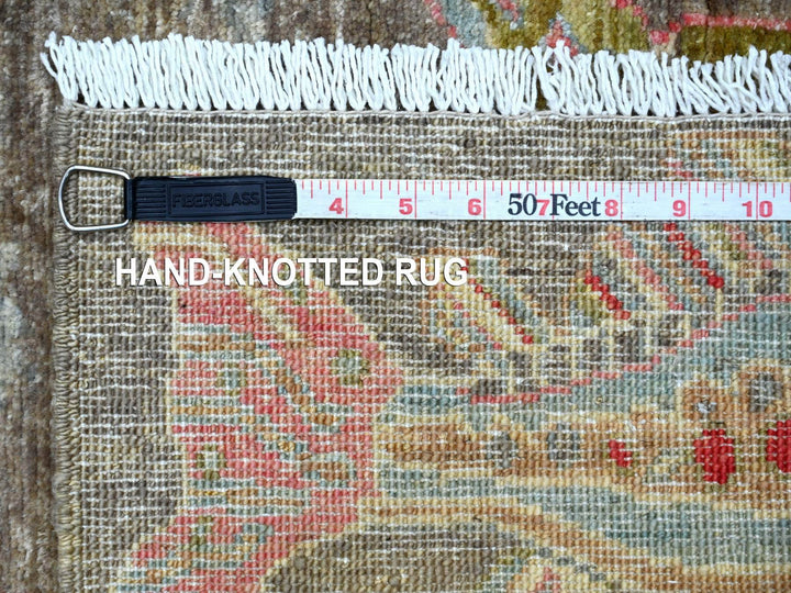 2'0" x 2'9" New Hand Knotted Brown Wool Rectangle Oriental Rug - MOA10221845