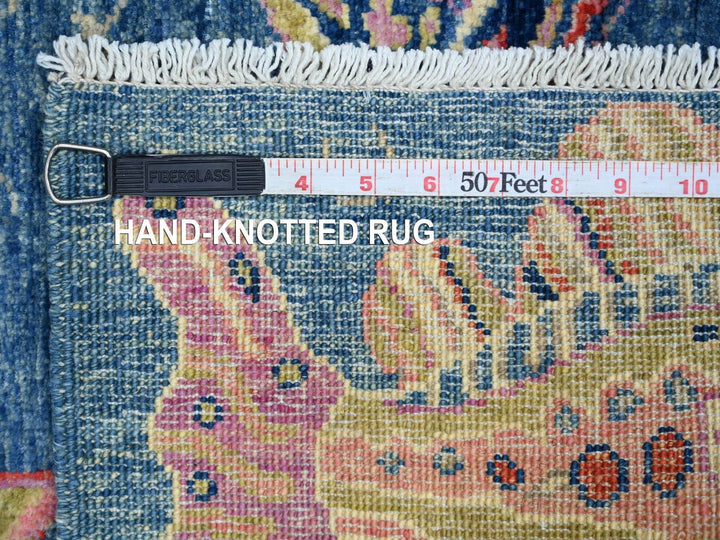 1'11" x 2'11" New Hand Knotted Blue Wool Rectangle Oriental Rug - MOA10221846