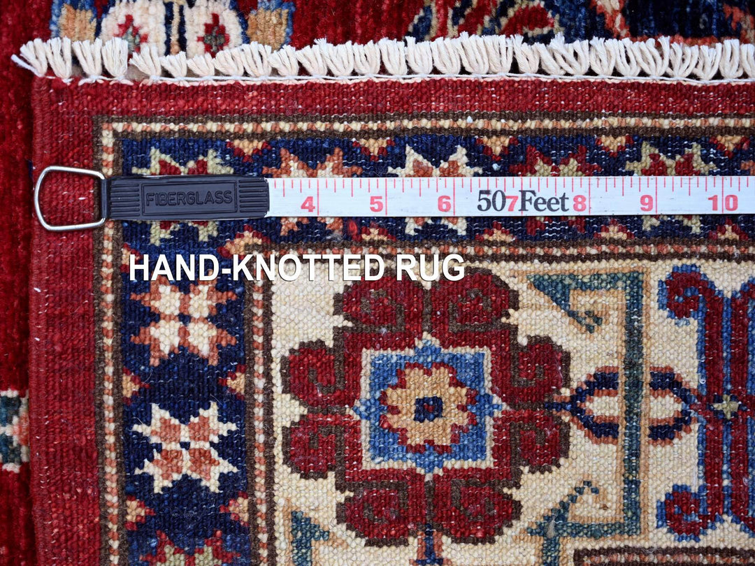 3'10" x 6'2" New Hand Knotted Red Wool Rectangle Oriental Rug - MOA10221849
