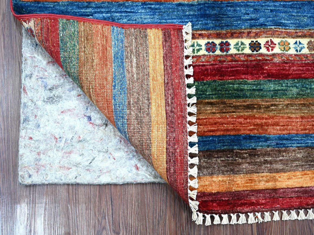 2'9" x 3'8" New Hand Knotted Multicolored Wool Rectangle Oriental Rug - MOA10221850