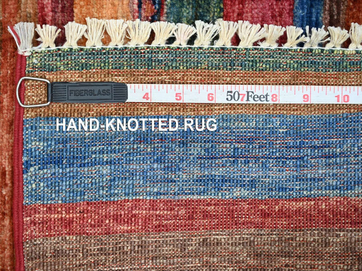2'9" x 3'8" New Hand Knotted Multicolored Wool Rectangle Oriental Rug - MOA10221850