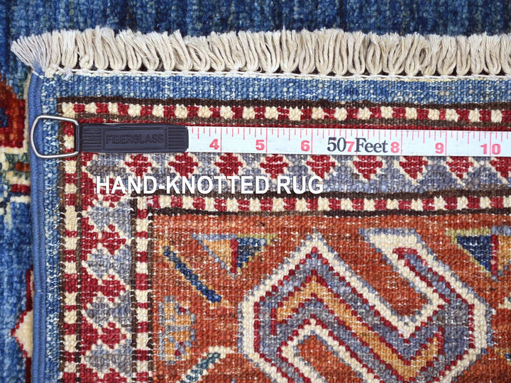 5'10" x 8'5" New Hand Knotted Blue Wool Rectangle Oriental Rug - MOA10221855