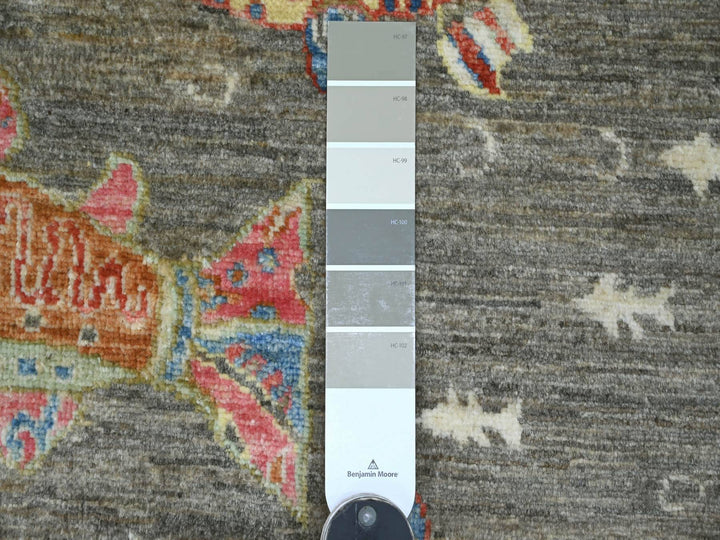 2'5" x 8'0" New Hand Knotted Brown Wool Runner Oriental Rug - MOA10221857