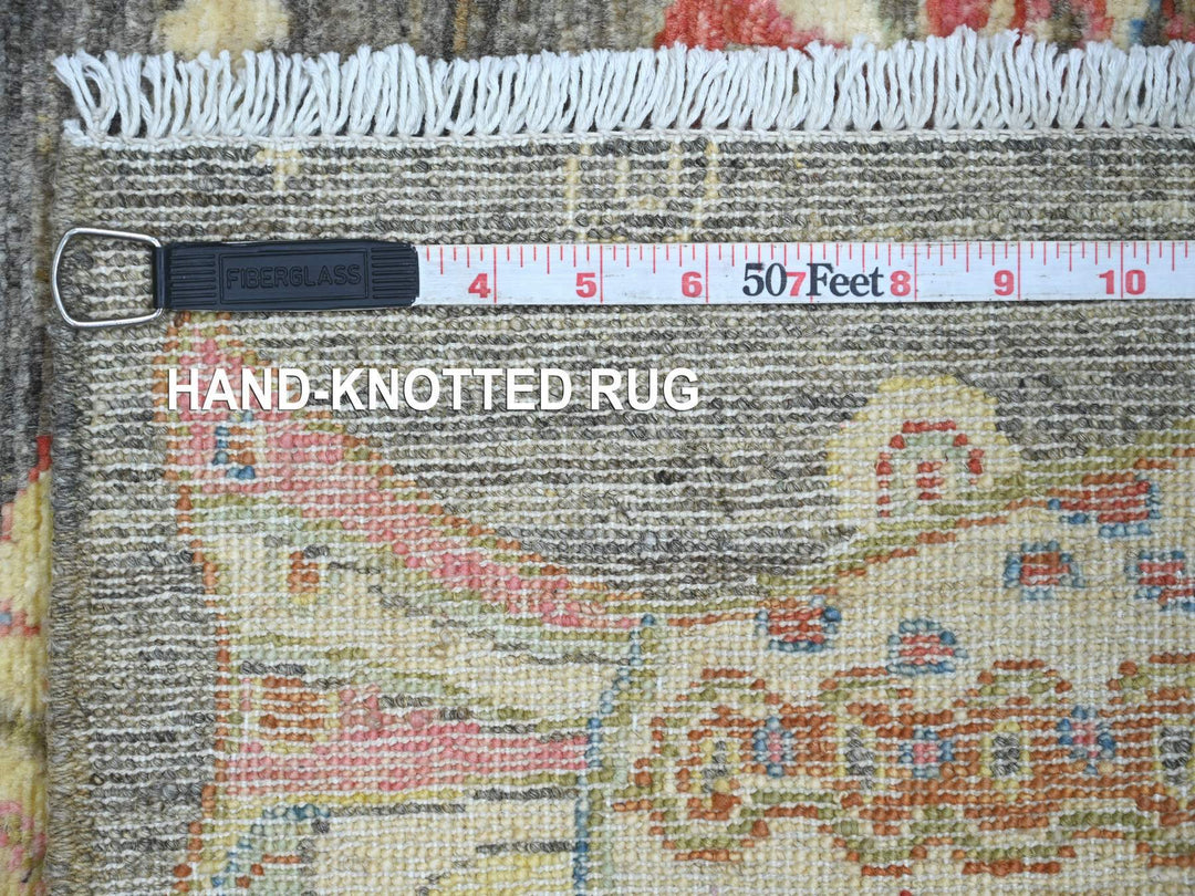 2'5" x 8'0" New Hand Knotted Brown Wool Runner Oriental Rug - MOA10221857