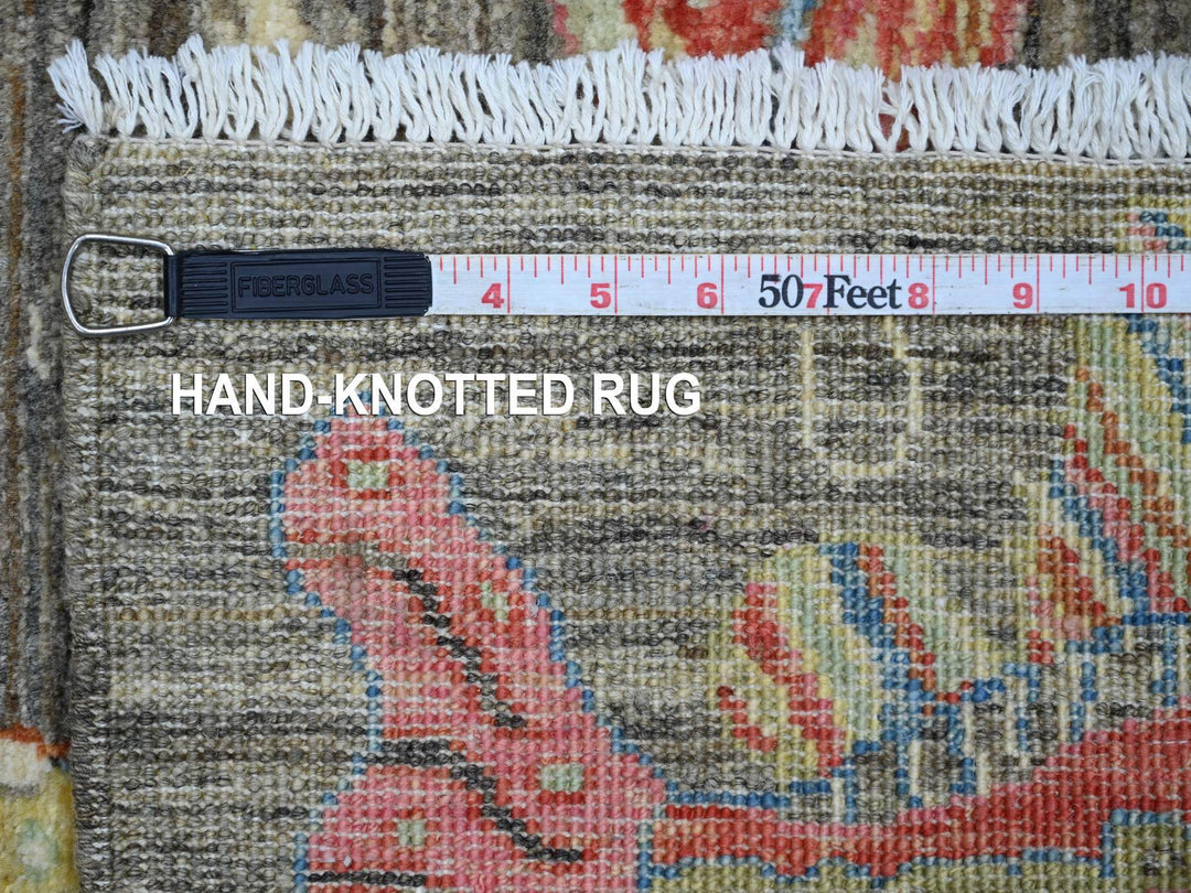 2'1" x 2'11" New Hand Knotted Brown Wool Rectangle Oriental Rug - MOA10221863
