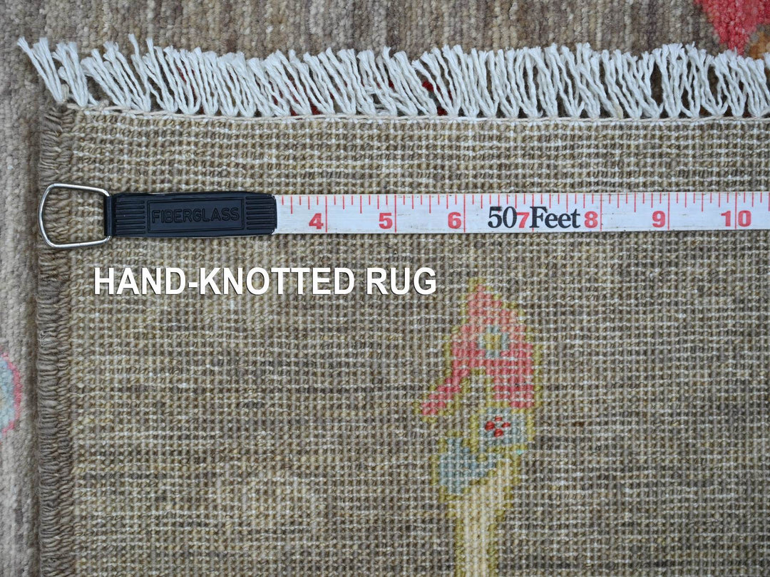 2'6" x 6'1" New Hand Knotted Brown Wool Runner Oriental Rug - MOA10221865