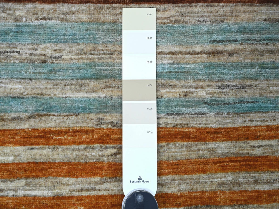 2'7" x 8'6" New Hand Knotted Multicolored Wool Runner Oriental Rug - MOA10221866