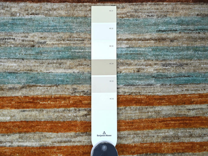 2'7" x 8'6" New Hand Knotted Multicolored Wool Runner Oriental Rug - MOA10221866