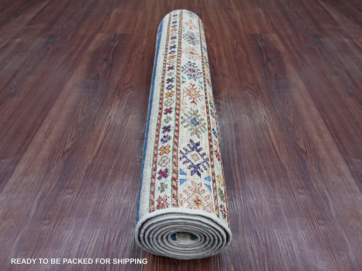 2'7" x 8'6" New Hand Knotted Multicolored Wool Runner Oriental Rug - MOA10221866