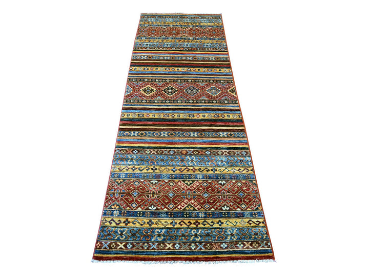 2'10" x 8'1" New Hand Knotted Multicolored Wool Runner Oriental Rug - MOA10221868