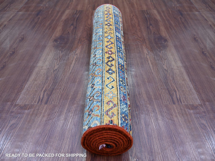 2'10" x 8'1" New Hand Knotted Multicolored Wool Runner Oriental Rug - MOA10221868
