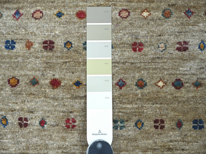 2'6" x 5'6" New Hand Knotted Grey Wool Runner Oriental Rug - MOA10221871
