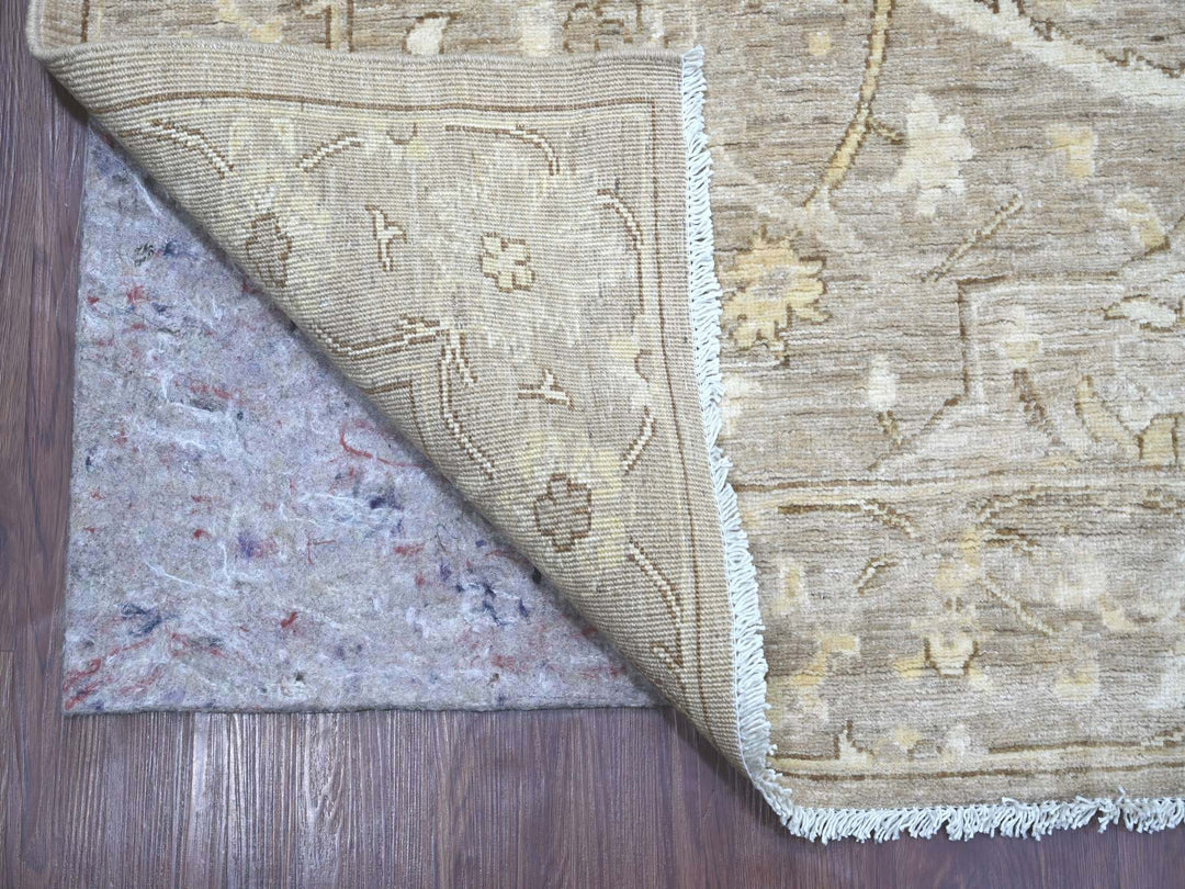 8'10" x 11'7" New Hand Knotted Brown Wool Rectangle Oriental Rug - MOA10221876
