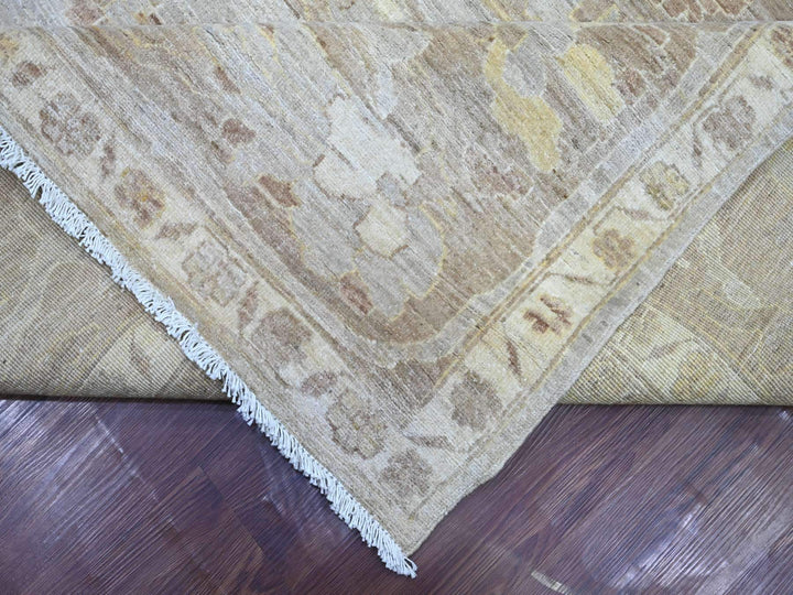9'11" x 13'7" New Hand Knotted Grey Wool Rectangle Oriental Rug - MOA10221878