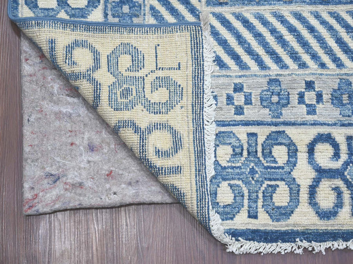 9'10" x 13'5" New Hand Knotted Blue Wool Rectangle Oriental Rug - MOA10221879