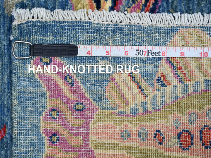 2'0" x 3'0" New Hand Knotted Blue Wool Rectangle Oriental Rug - MOA10221891