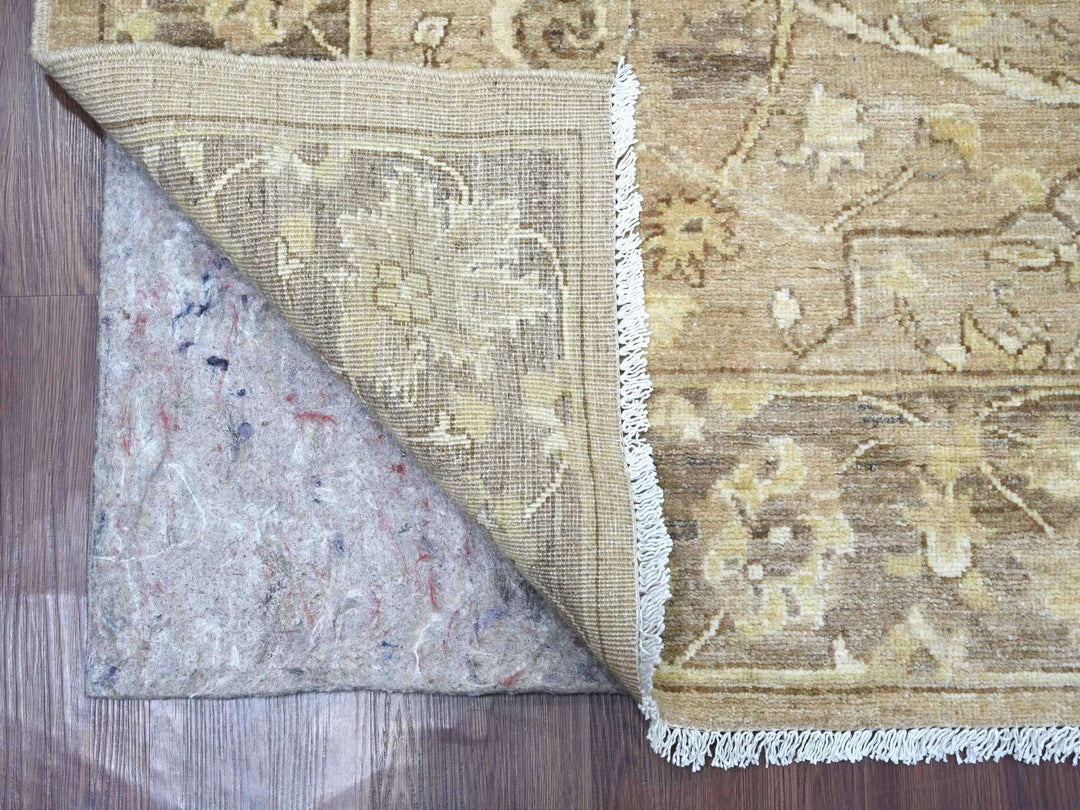 8'1" x 9'9" New Hand Knotted Brown Wool Rectangle Oriental Rug - MOA10221892