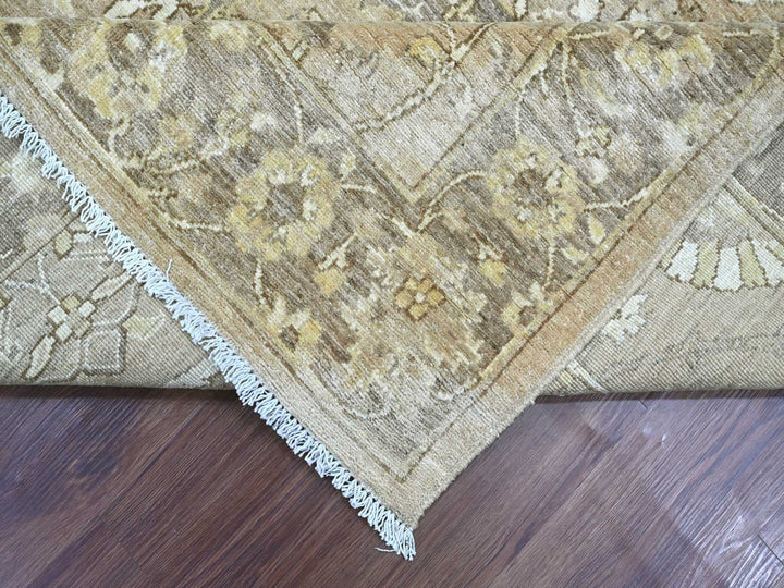 8'1" x 9'9" New Hand Knotted Brown Wool Rectangle Oriental Rug - MOA10221892
